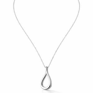 Authentic Tiffany & Co. Silver Open Teardrop Necklace